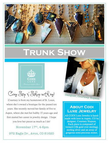 Trunk Show Flyer